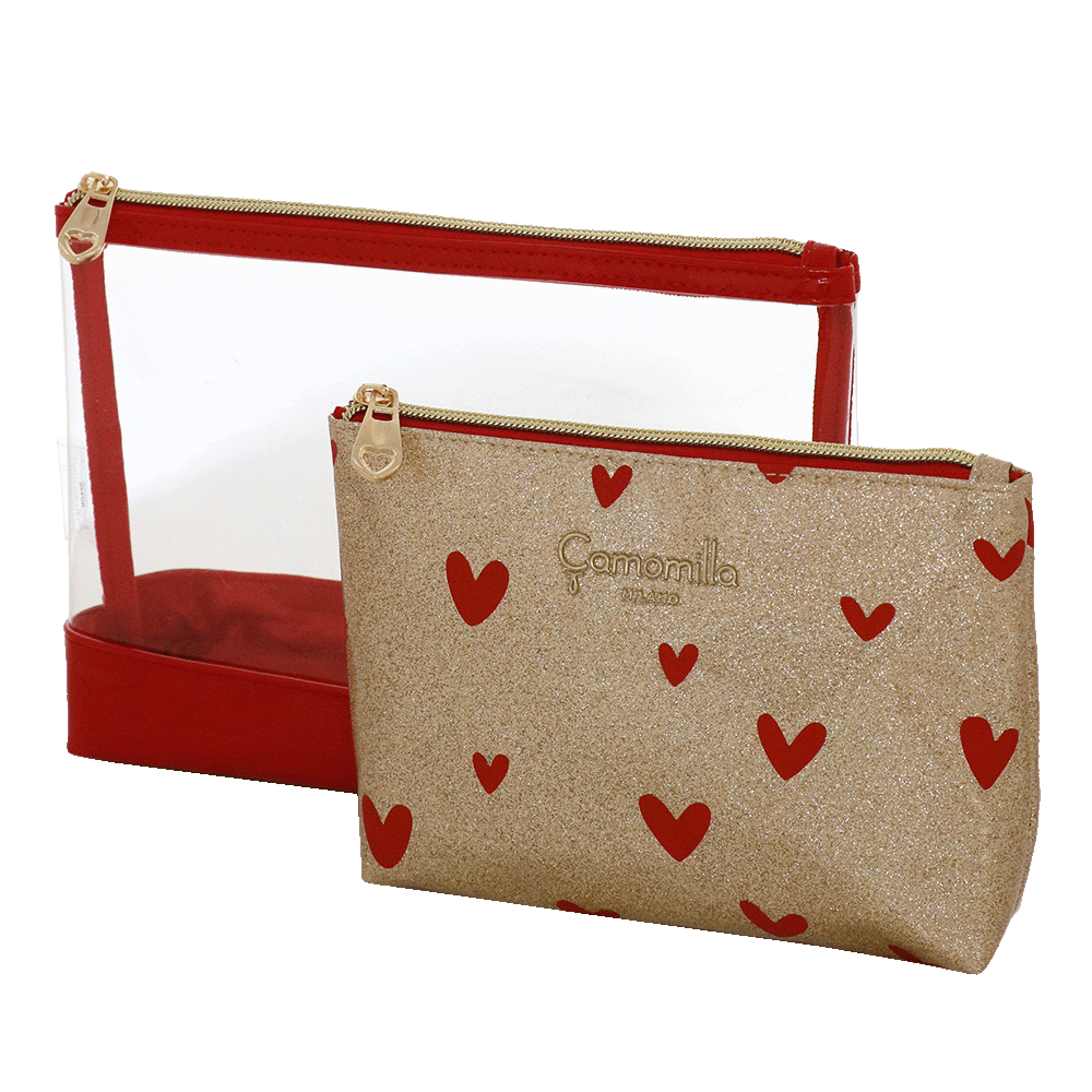 Camomilla Set Buste Love Me Duo Pochette Glitter