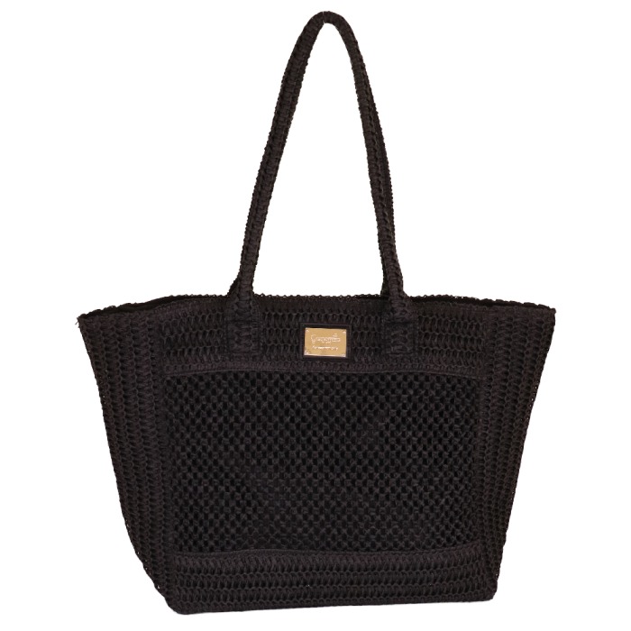 CAMOMILLA BORSA CITY CROCHET NERO