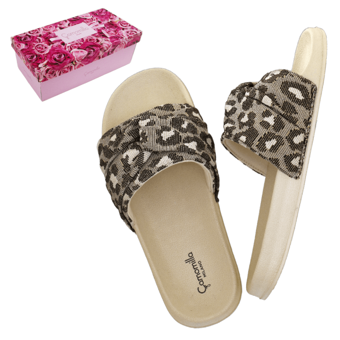 CAMOMILLA SLIDERS LEOPARD KAKI 40