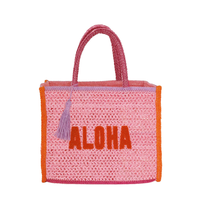 CAMOMILLA BORSA CITY CROCHET COLORFUL ROSA
