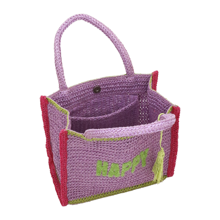 CAMOMILLA BORSA CITY CROCHET COLORFUL LILLA