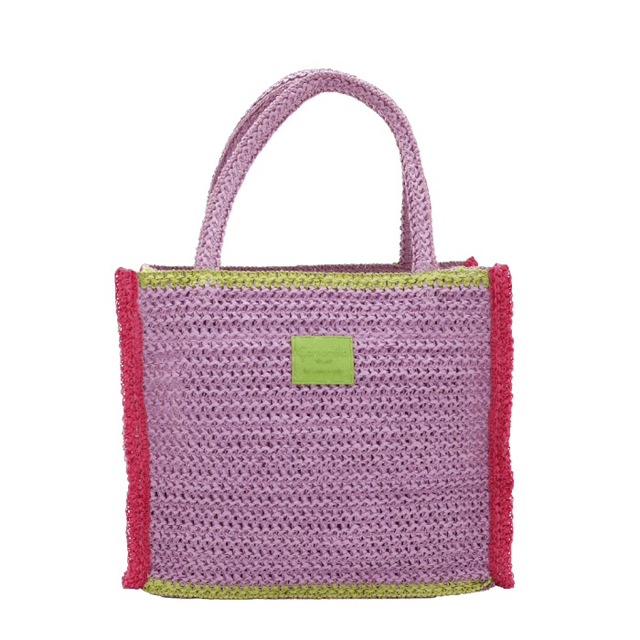 CAMOMILLA BORSA CITY CROCHET COLORFUL LILLA