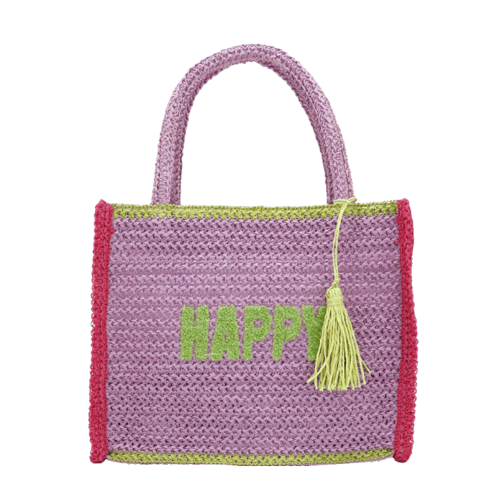 CAMOMILLA BORSA CITY CROCHET COLORFUL LILLA