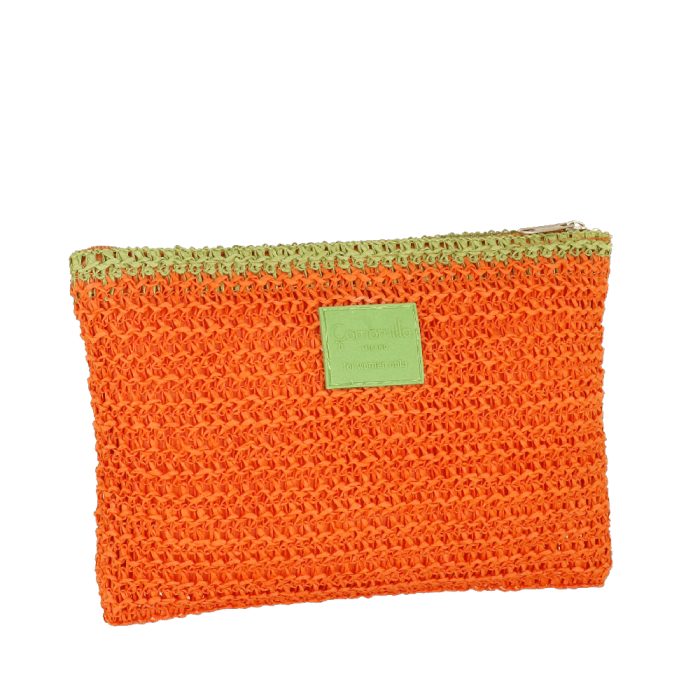 CAMOMILLA BUSTA PIATTA MARE M CROCHET COLORFUL ARANCIONE