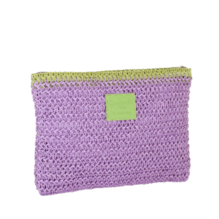 CAMOMILLA BUSTA PIATTA MARE M CROCHET COLORFUL LILLA