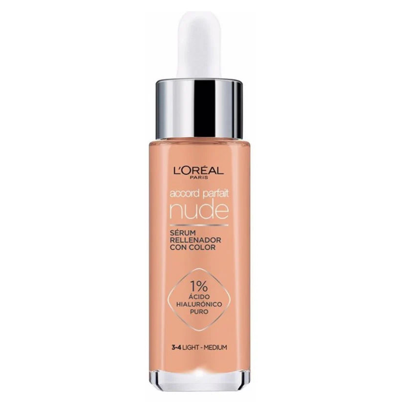 L'OREAL ACCORD PERFAIT NUDE SERUM N3-4 LIGHT MEDIUM