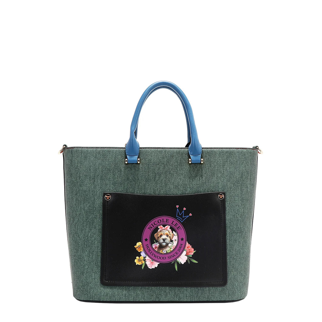 Nicole Lee Family Yearbook Tote Bag borsa tote in similpelle vegana