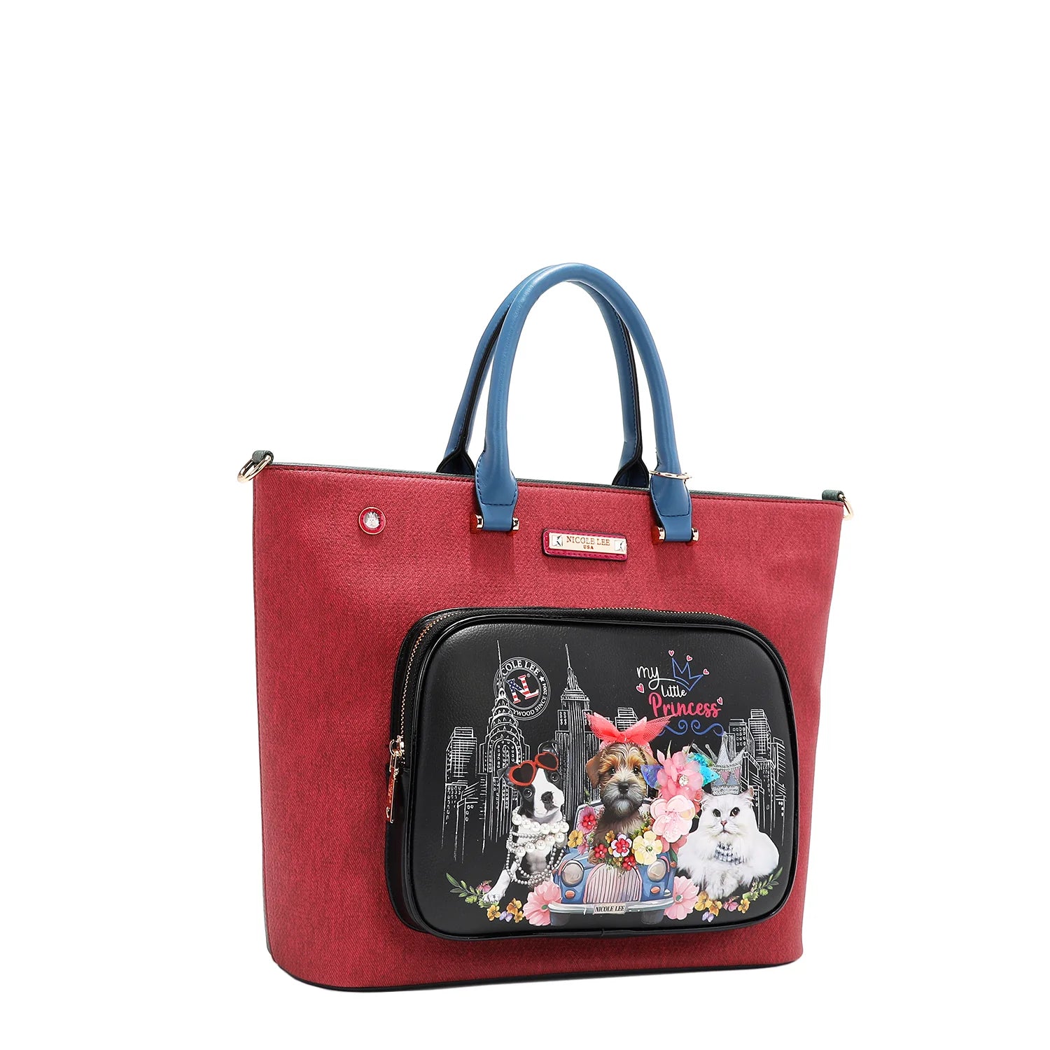 Nicole Lee Family Yearbook Tote Bag borsa tote in similpelle vegana