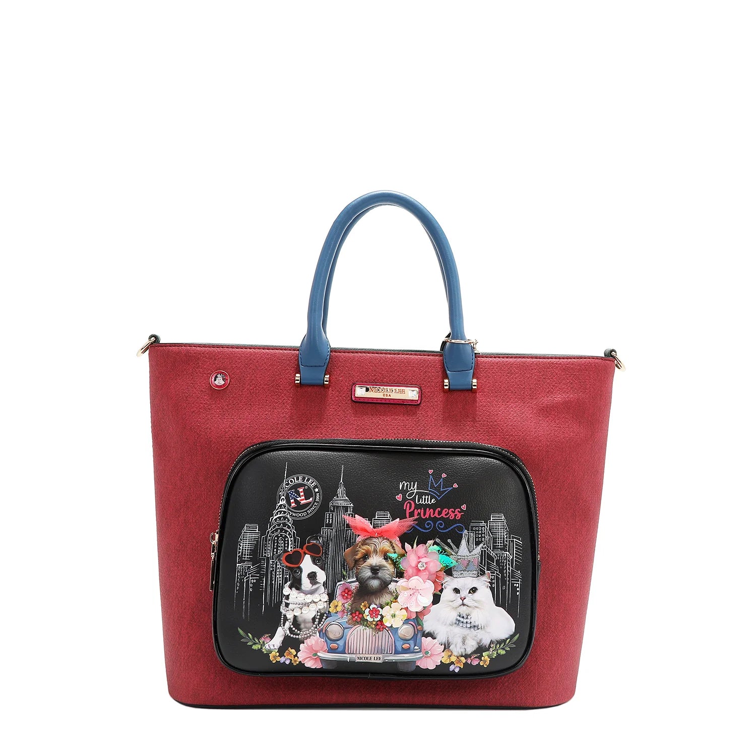 Nicole Lee Family Yearbook Tote Bag borsa tote in similpelle vegana