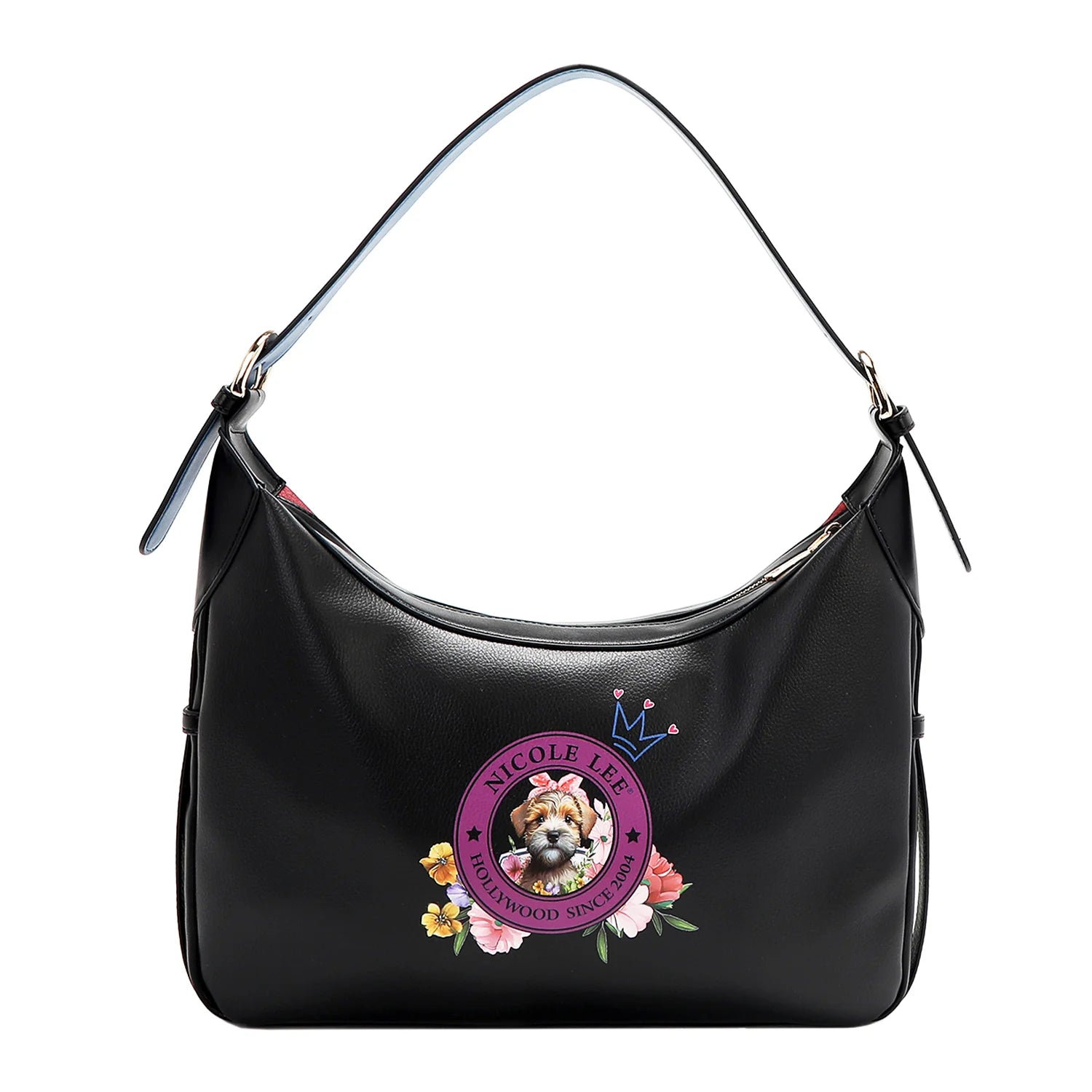 Nicole Lee Family Yearbook hobo bag borsa a spalla in similpelle vegana