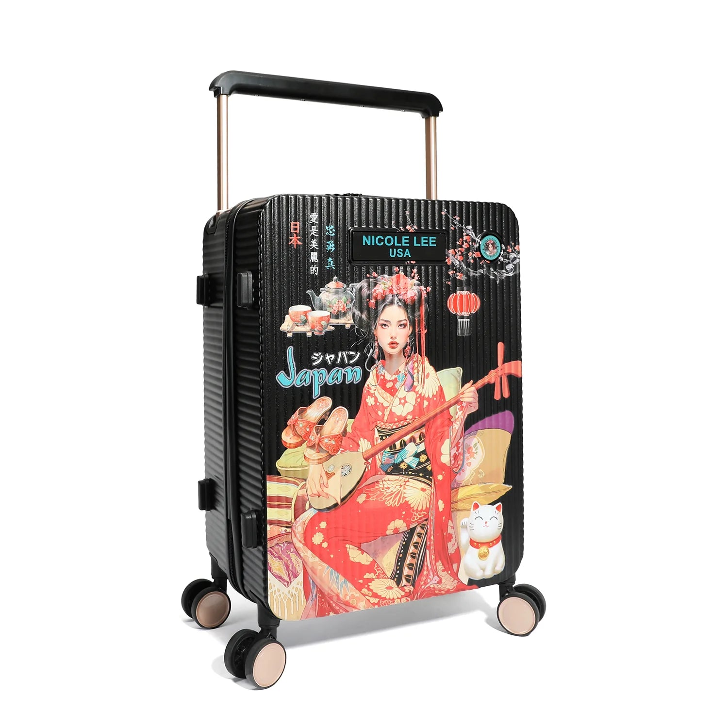 Nicole Lee Trolley Akiko La Belleza 20" Carry-On valigia rigida a mano