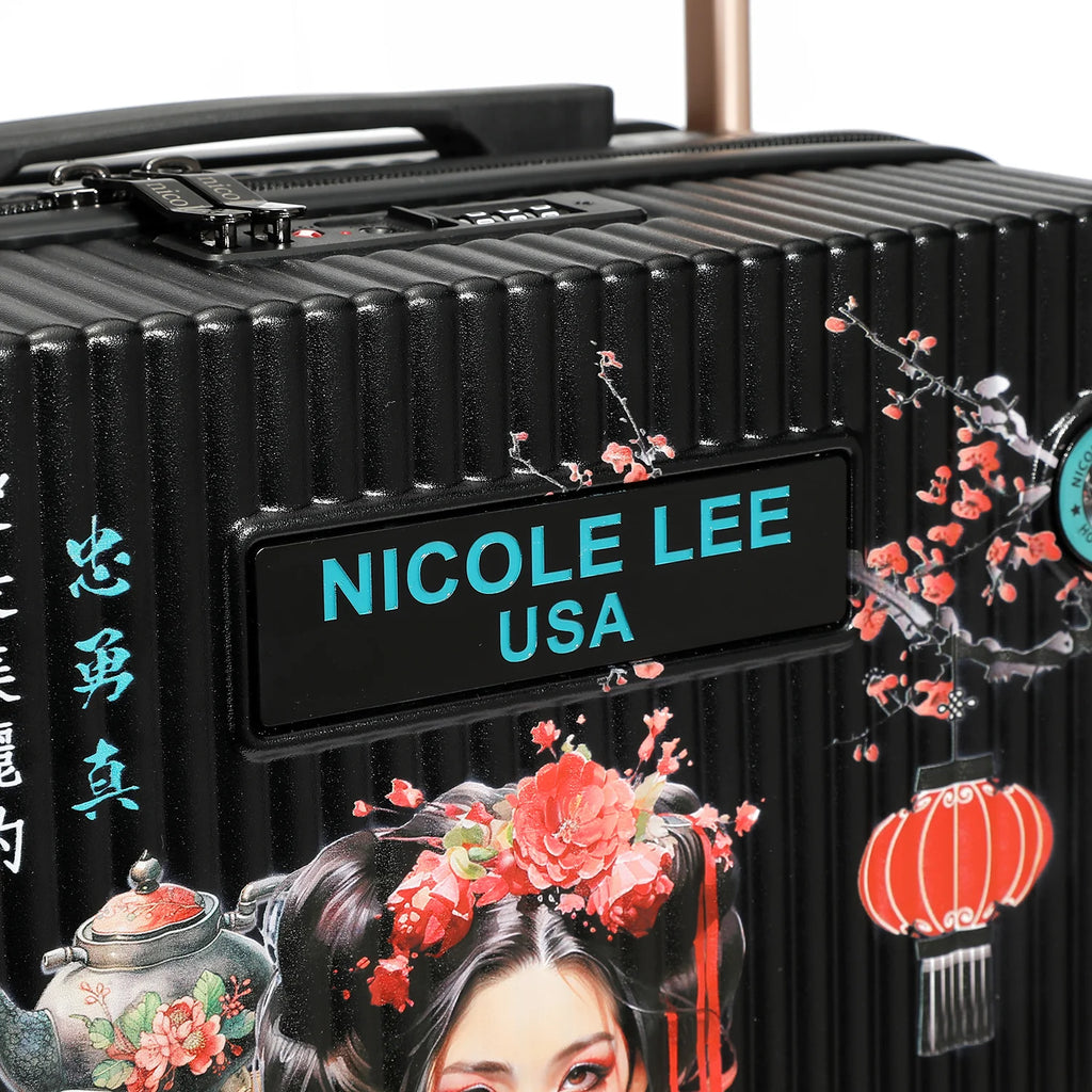 Nicole Lee Trolley Akiko La Belleza 20" Carry-On valigia rigida a mano