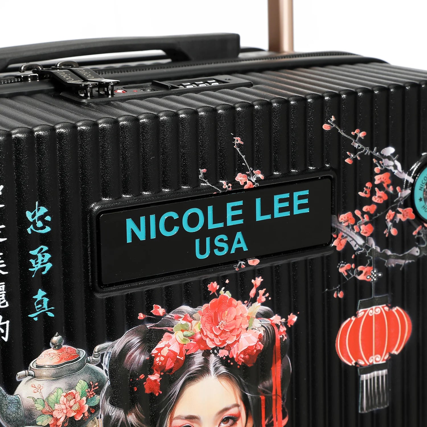 Nicole Lee Trolley Akiko La Belleza 20" Carry-On valigia rigida a mano