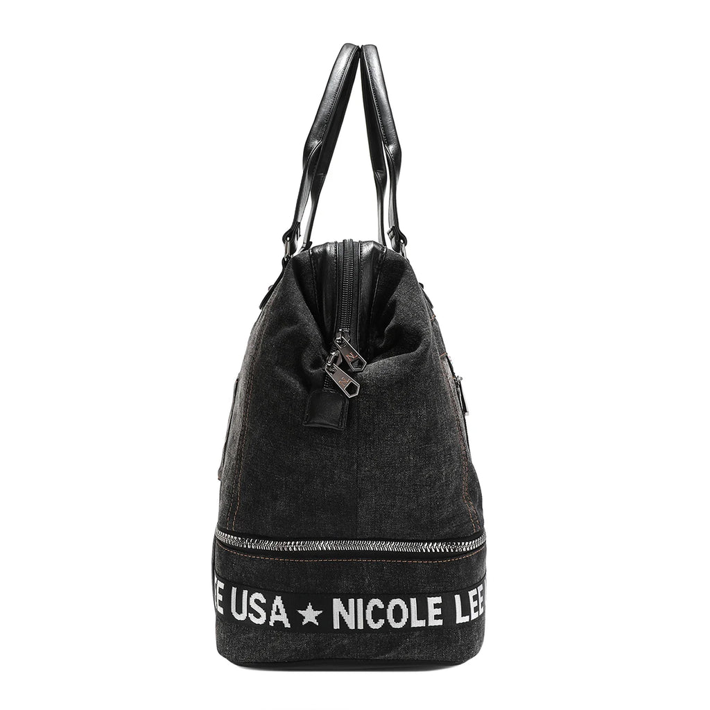 Nicole Lee Denim Sisters Secret Weekender borsa da viaggio doppio scomparto