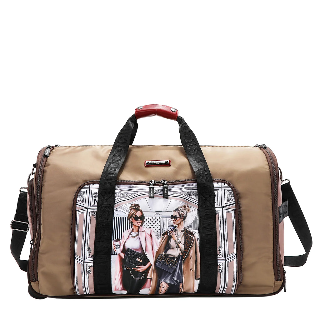Nicole Lee Nylon Rolling Duffel Bag trolley da viaggio pieghevole