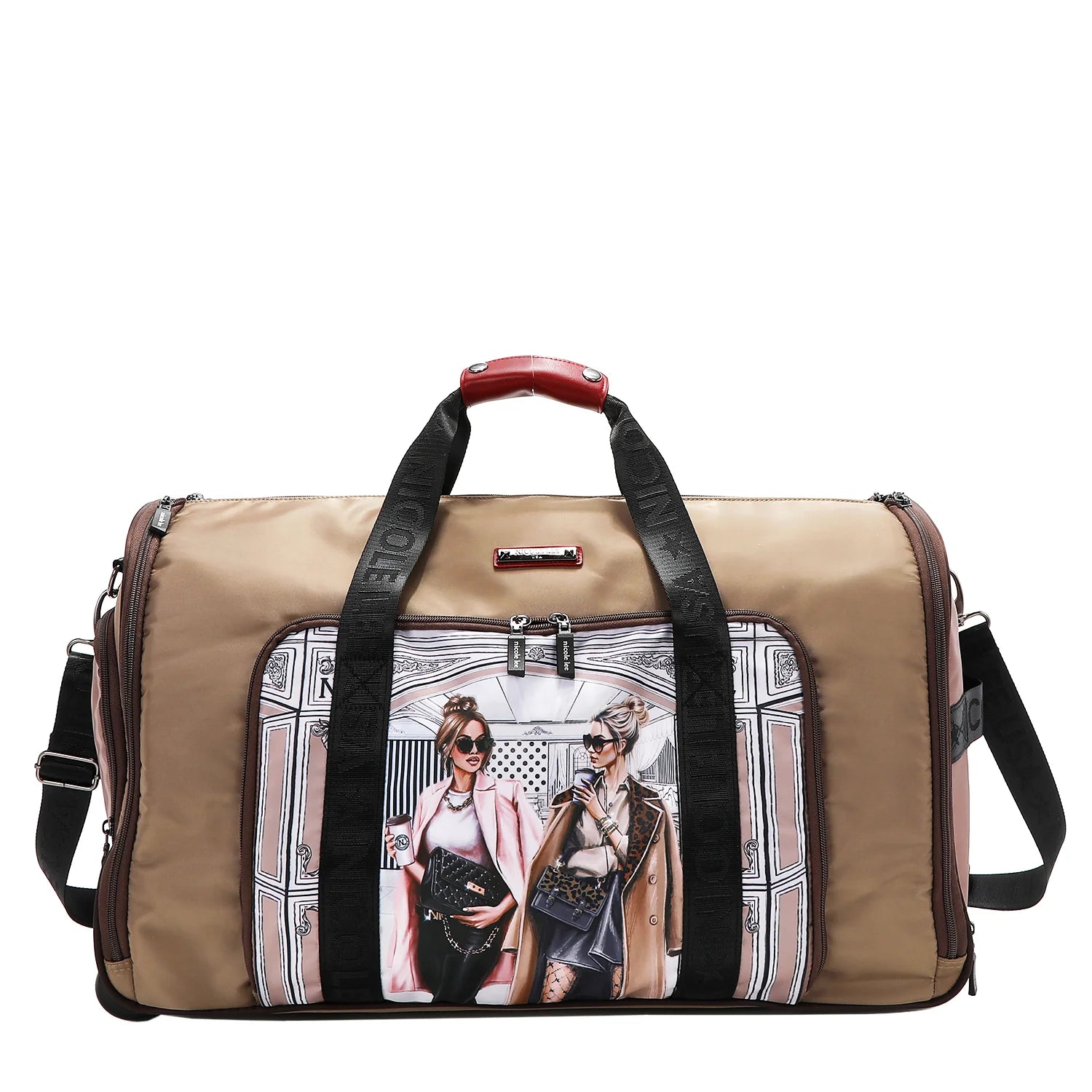 Nicole Lee Nylon Rolling Duffel Bag trolley da viaggio pieghevole