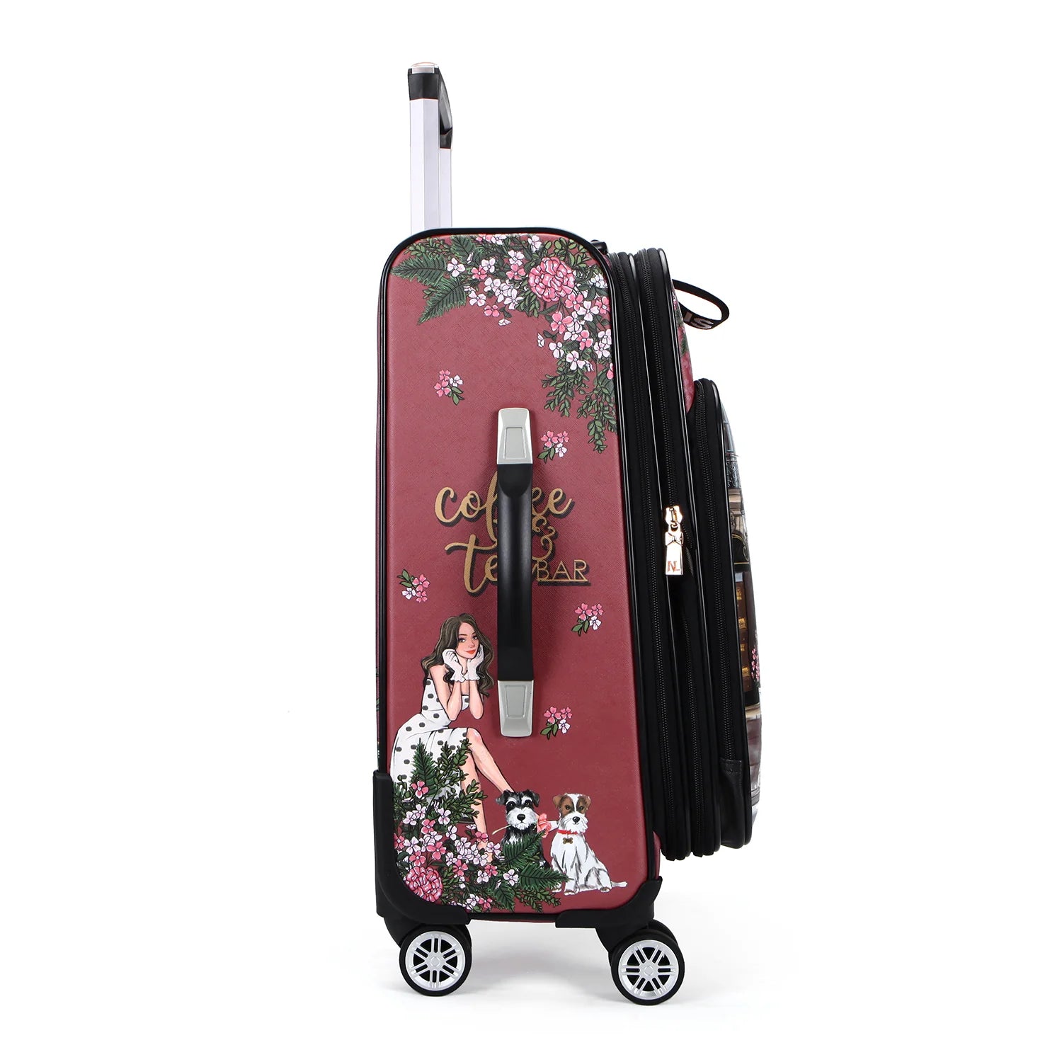 Nicole Lee 20" Carry-On Spinner borsone trolley in similpelle vegana