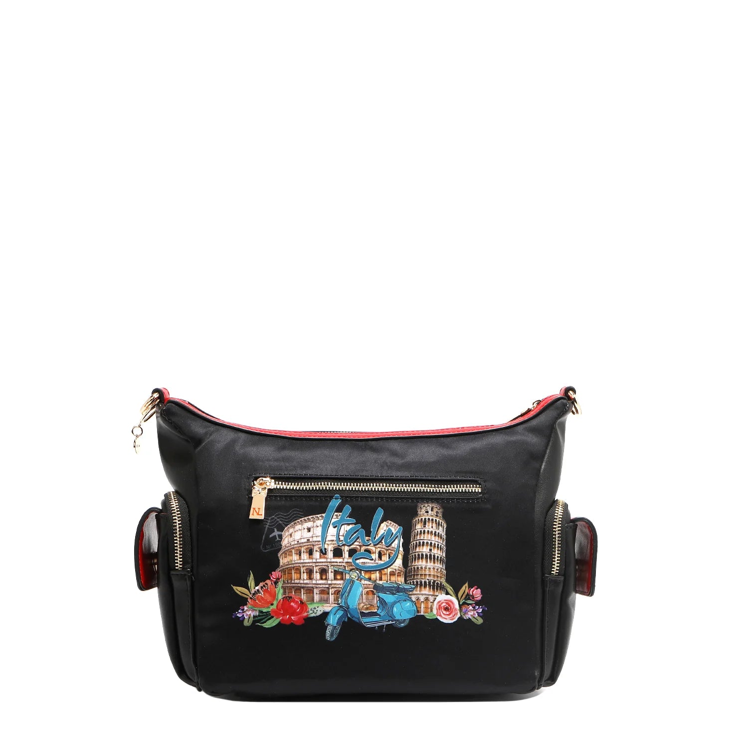 Nicole Lee Martha Travels Italy Multy Pocket Shoulder Bag a spalla