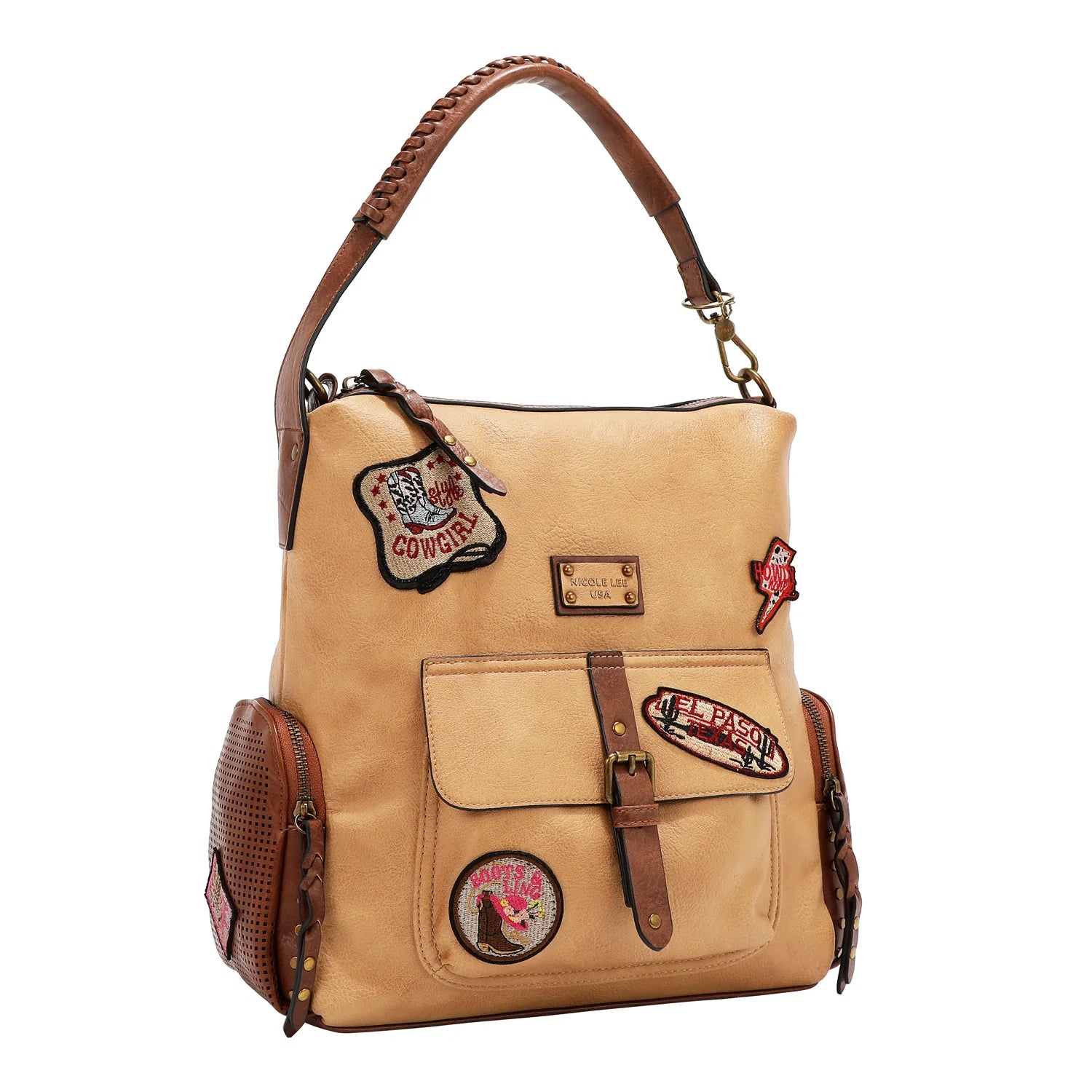 NICOLE LEE BORSA IN PELLE BROWN