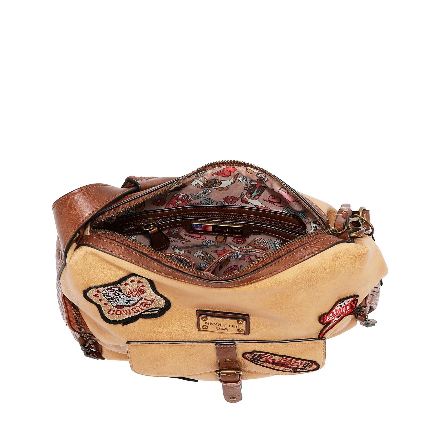 NICOLE LEE BORSA IN PELLE BROWN