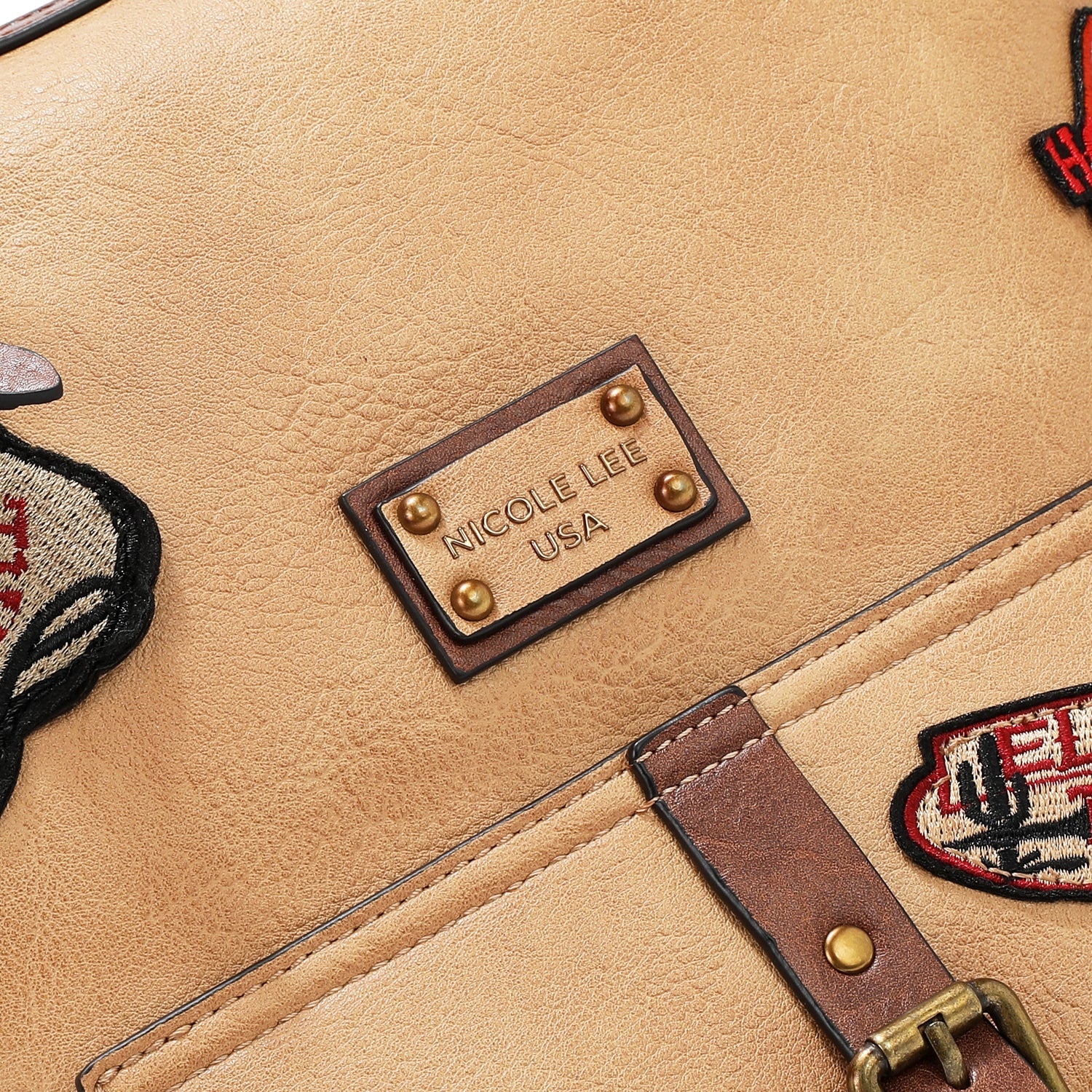 NICOLE LEE BORSA IN PELLE BROWN