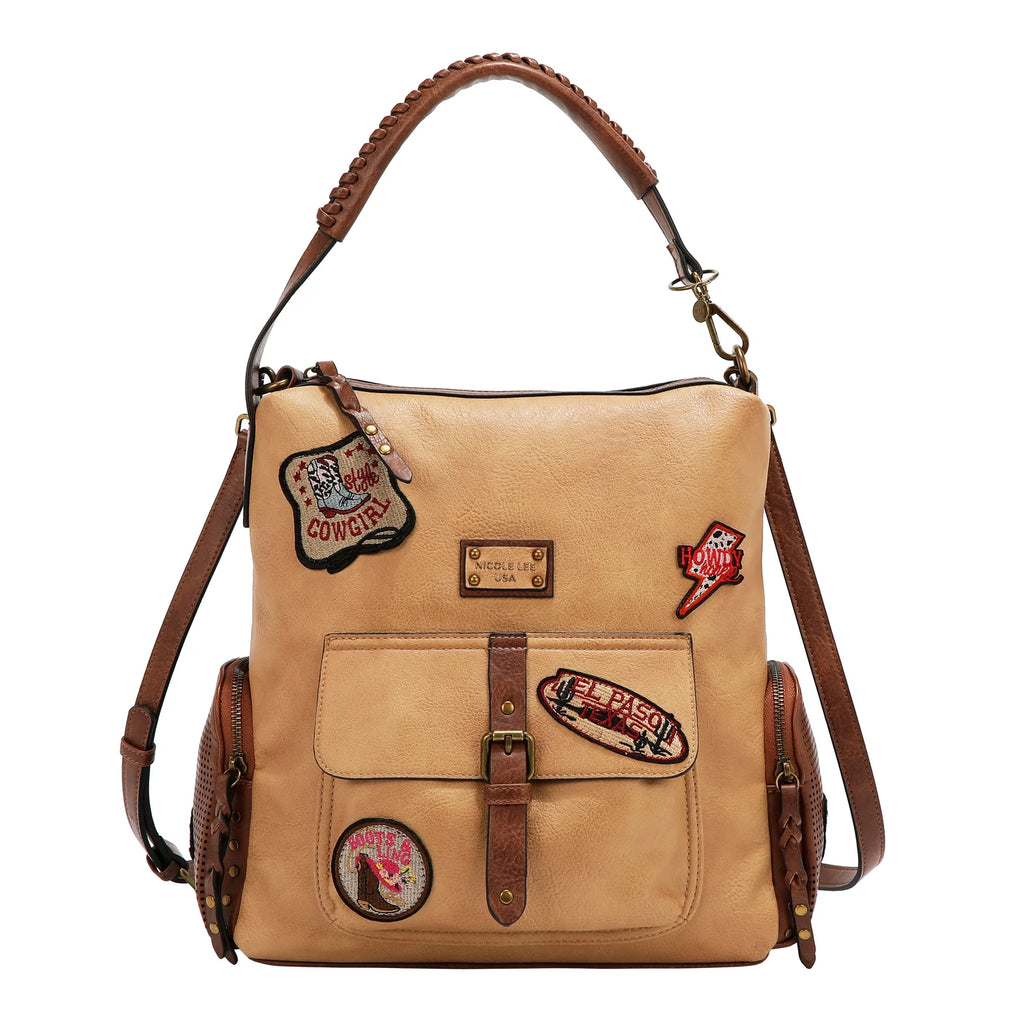 NICOLE LEE BORSA IN PELLE BROWN