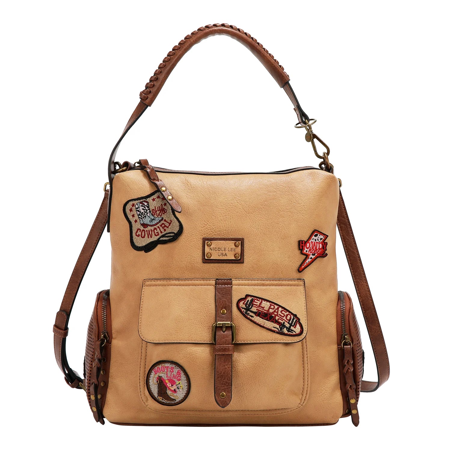 NICOLE LEE BORSA IN PELLE BROWN