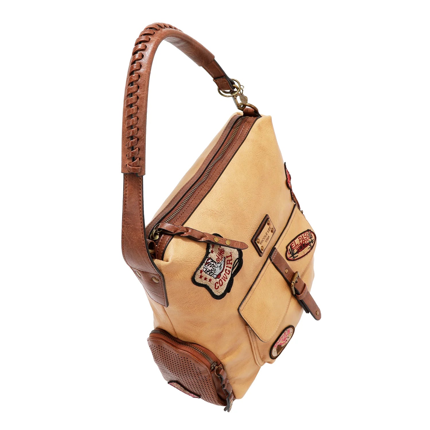 NICOLE LEE BORSA IN PELLE BROWN