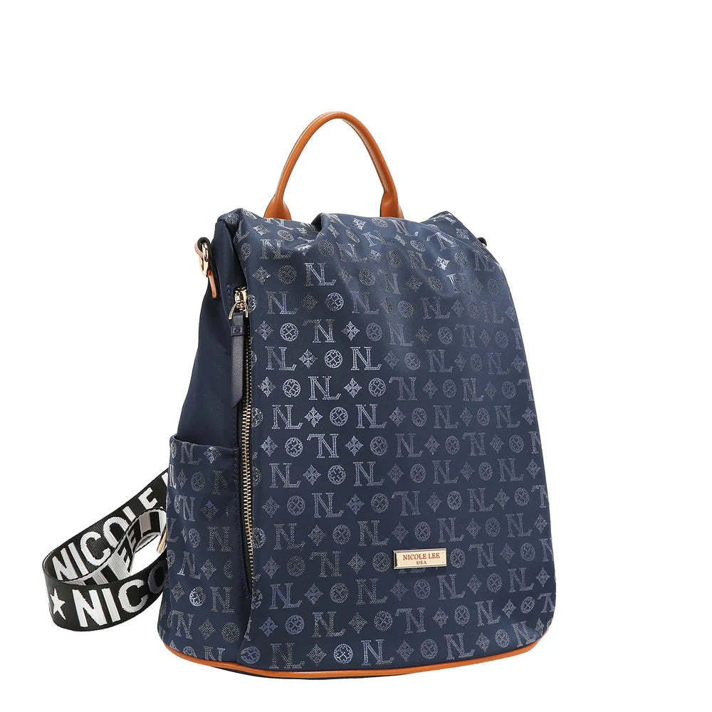 NICOLE LEE ZAINO ANTISCIPPO IN TESSUTO NAVY