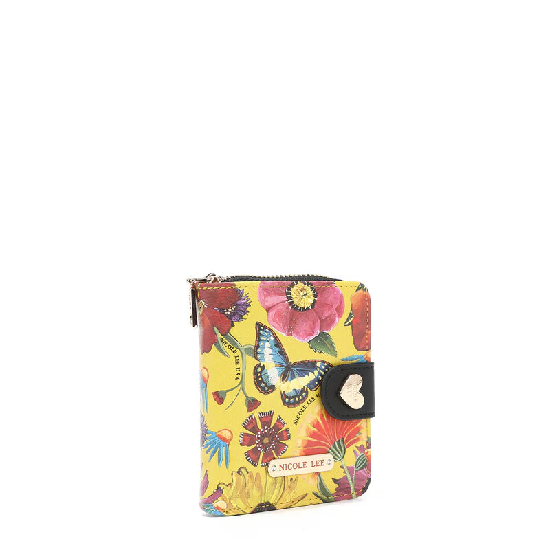 NICOLE LEE PORTAFOGLIO BUTTER FLOWER MUSTARD