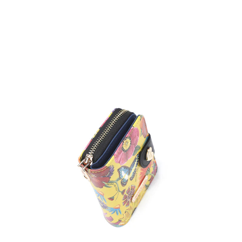 NICOLE LEE PORTAFOGLIO BUTTER FLOWER MUSTARD