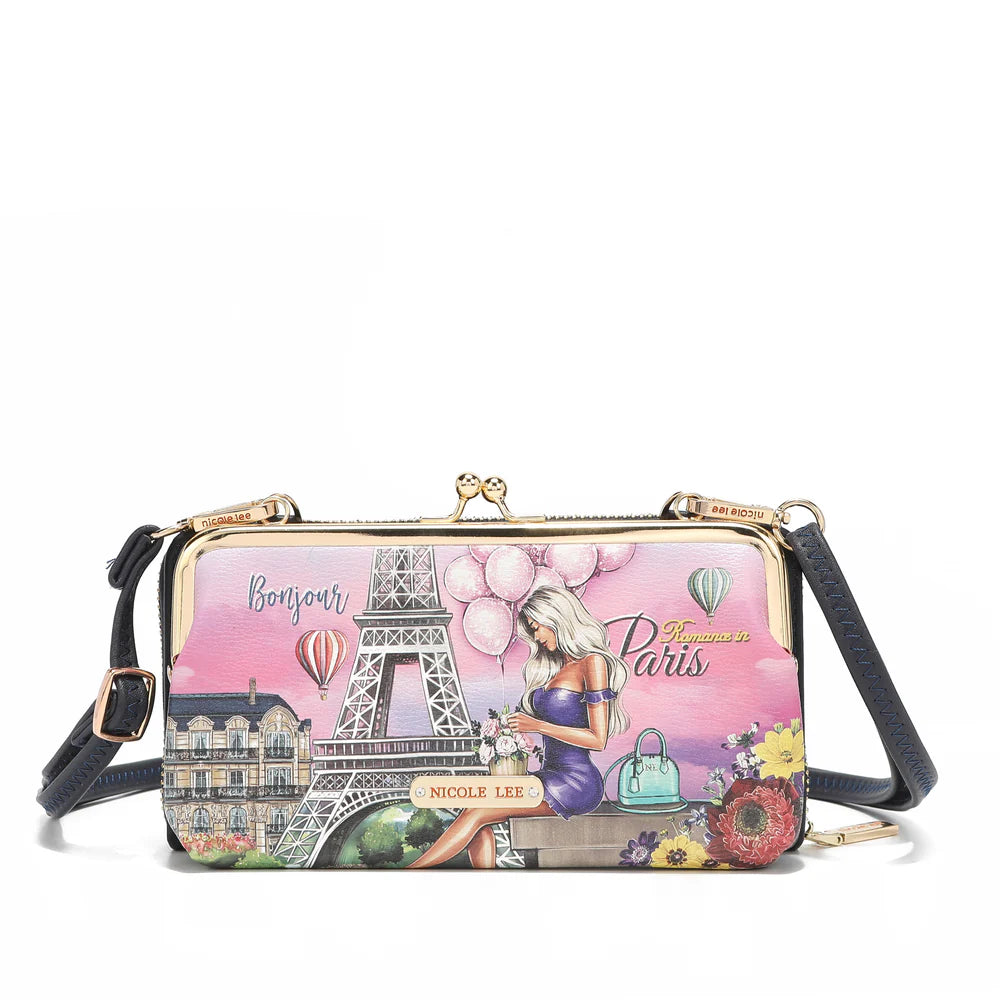 NICOLE LEE SET PORTAFOGLIO+OROLOGIO+PORTA CARTE ROMANCE IN PARIS