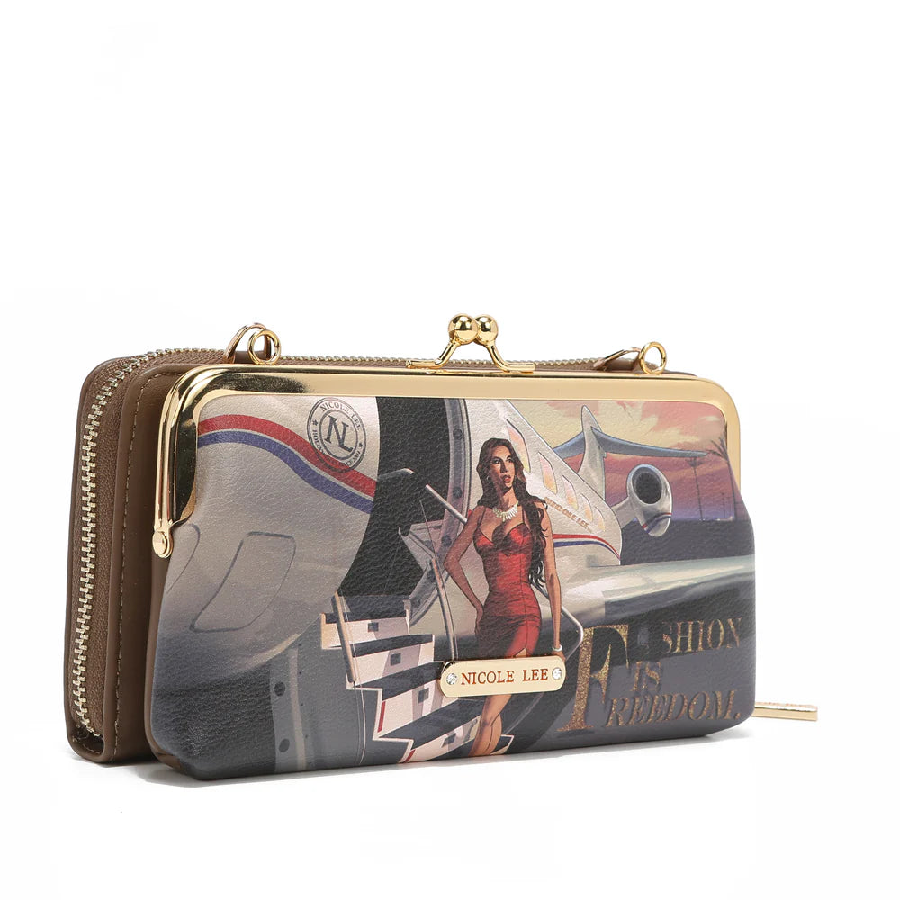 NICOLE LEE SET PORTAFOGLIO+OROLOGIO+PORTA CARTE TRAVEL FASHION