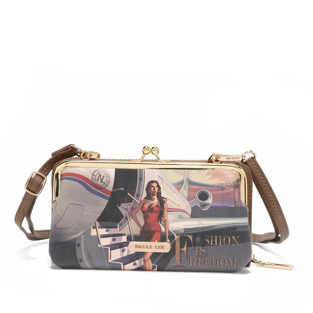 NICOLE LEE SET PORTAFOGLIO+OROLOGIO+PORTA CARTE TRAVEL FASHION