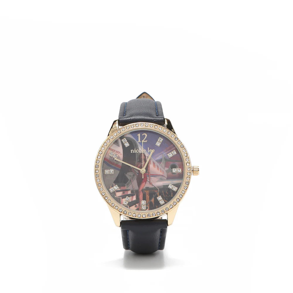NICOLE LEE SET PORTAFOGLIO+OROLOGIO+PORTA CARTE TRAVEL FASHION