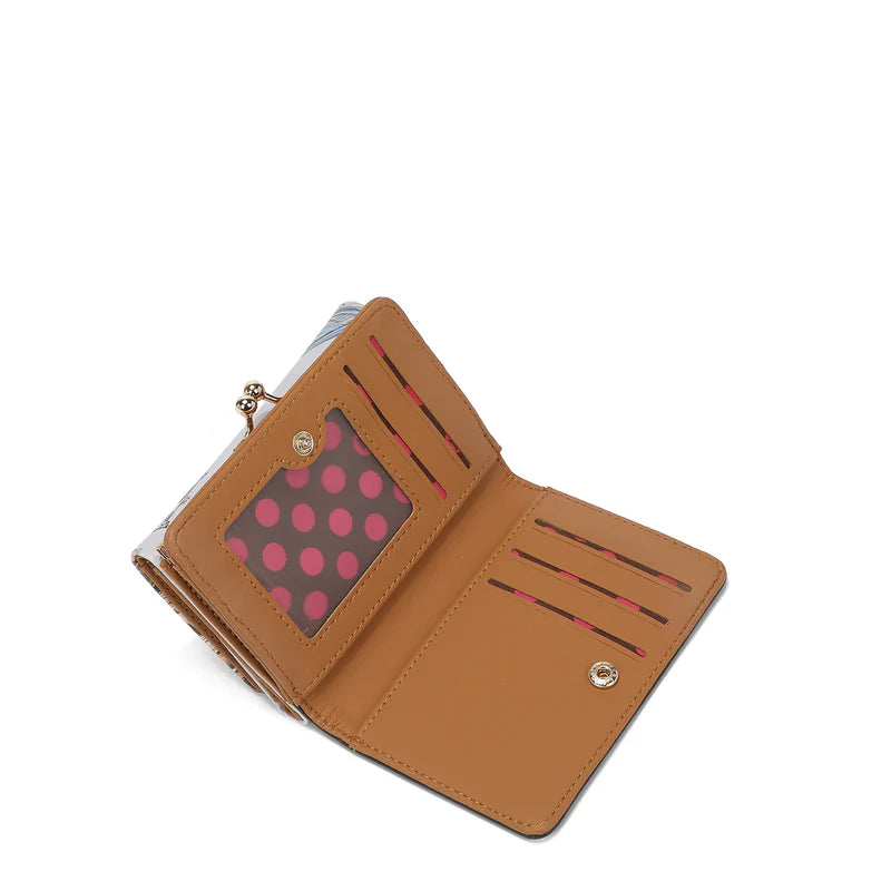 NICOLE LEE PORTAFOGLIO BUTTER FLOWER MUSTARD CON BLOCCO RFID