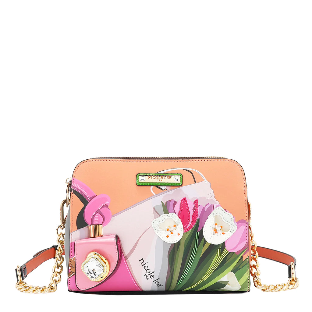 Nicole Lee Violet Blossom Crossbody Bag borsa a tracolla
