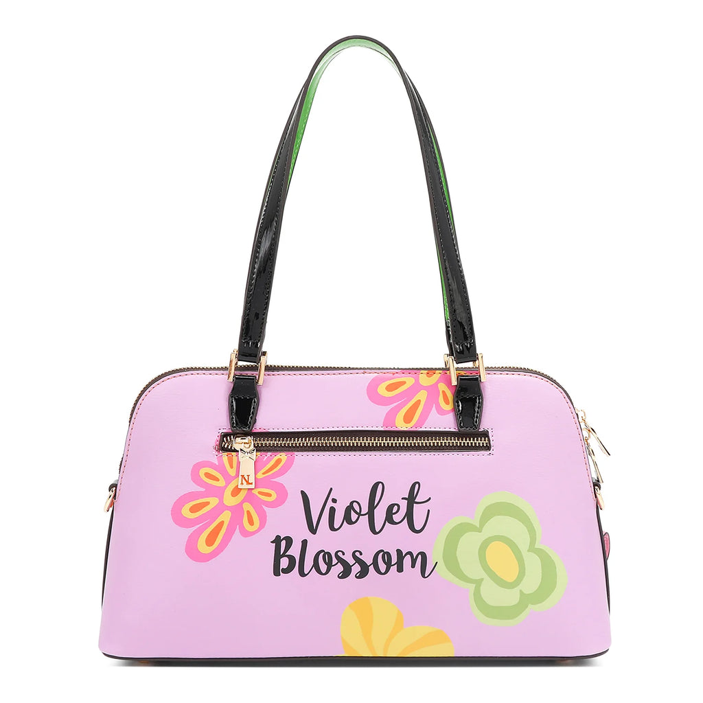 Nicole Lee Violet Blossom Dome Shoulder Bag