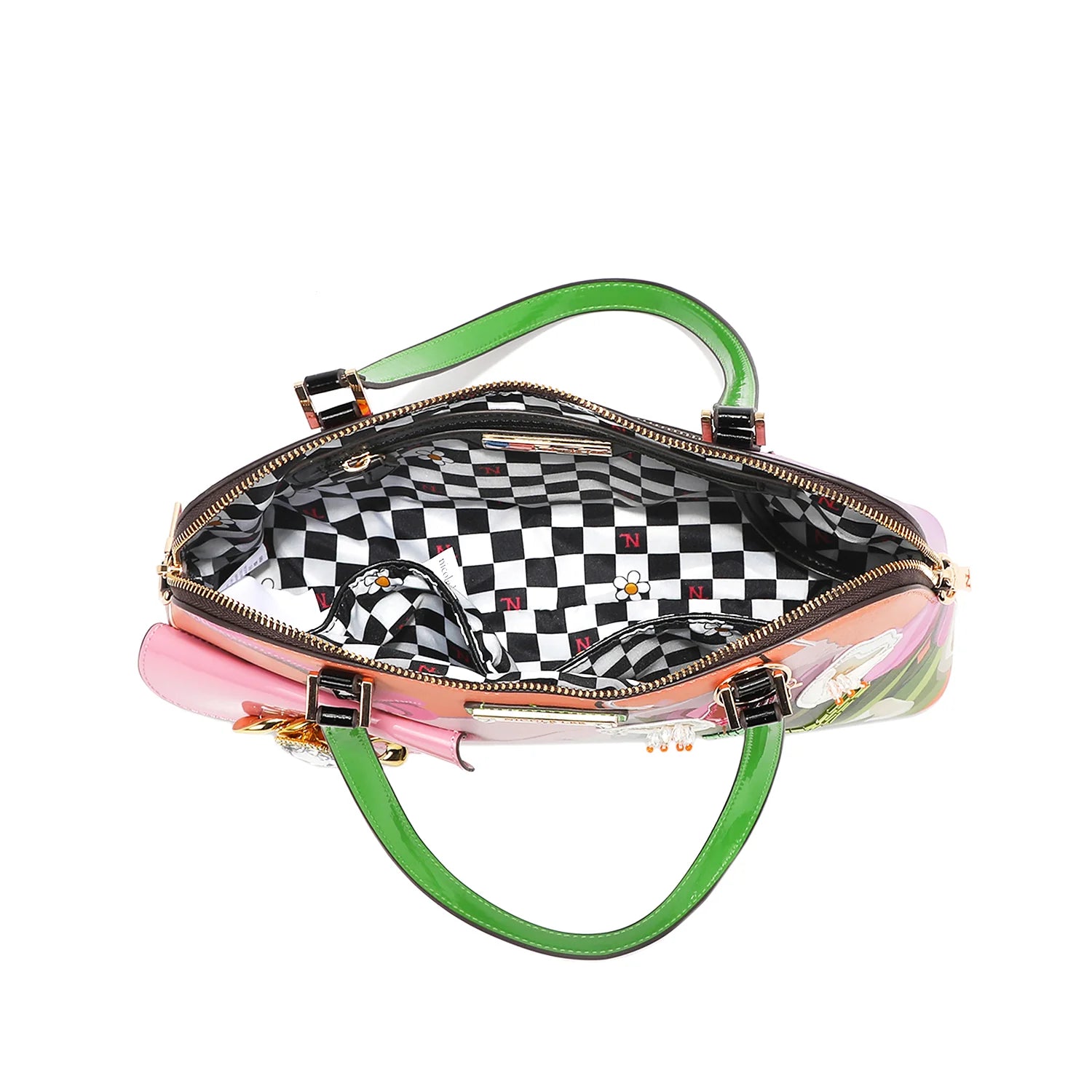 Nicole Lee Violet Blossom Dome Shoulder Bag