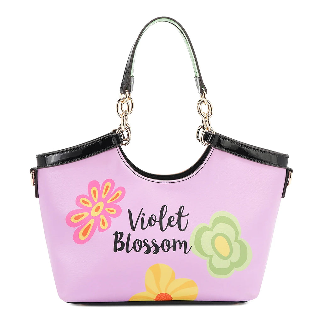 Nicole Lee Violet Blossom Handbag borsa a spalla