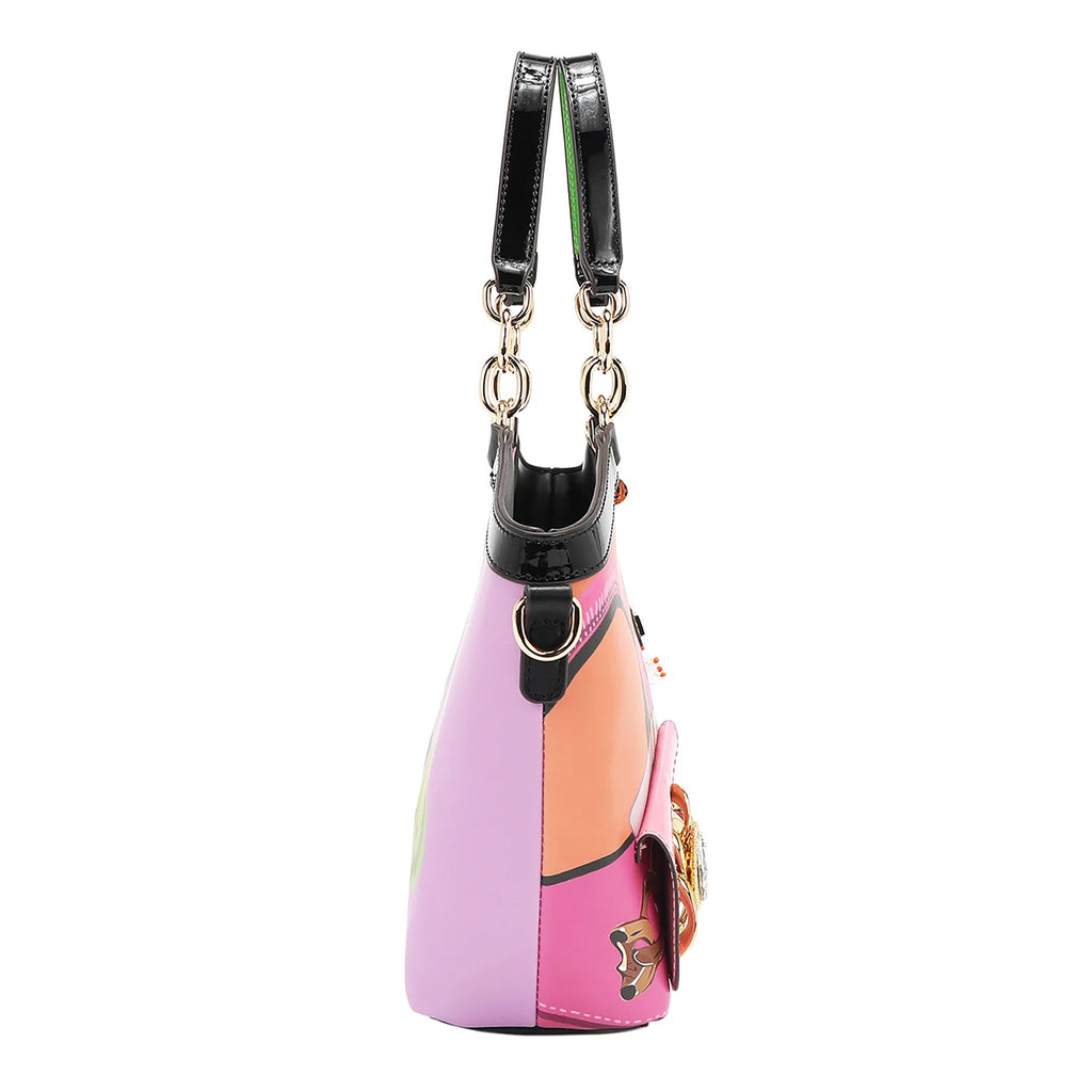 Nicole Lee Violet Blossom Handbag borsa a spalla