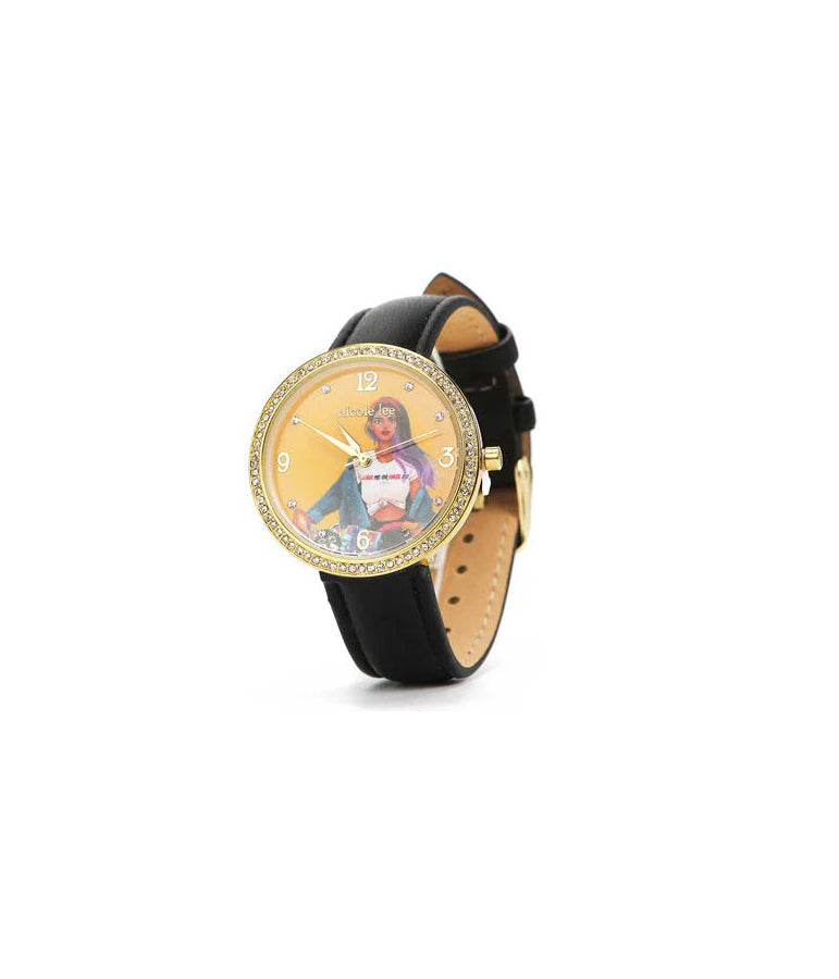 NICOLE LEE OROLOGIO COZY STREET IN MILAN BLACK