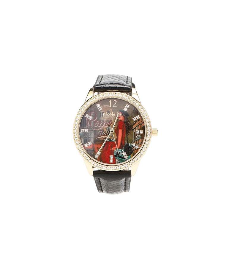 NICOLE LEE OROLOGIO MEMORY OF ROME BLACK