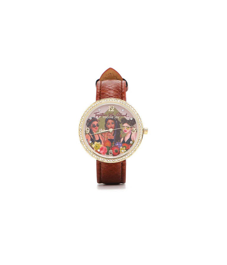 NICOLE LEE OROLOGIO TOGETHER WE STAND BROWN